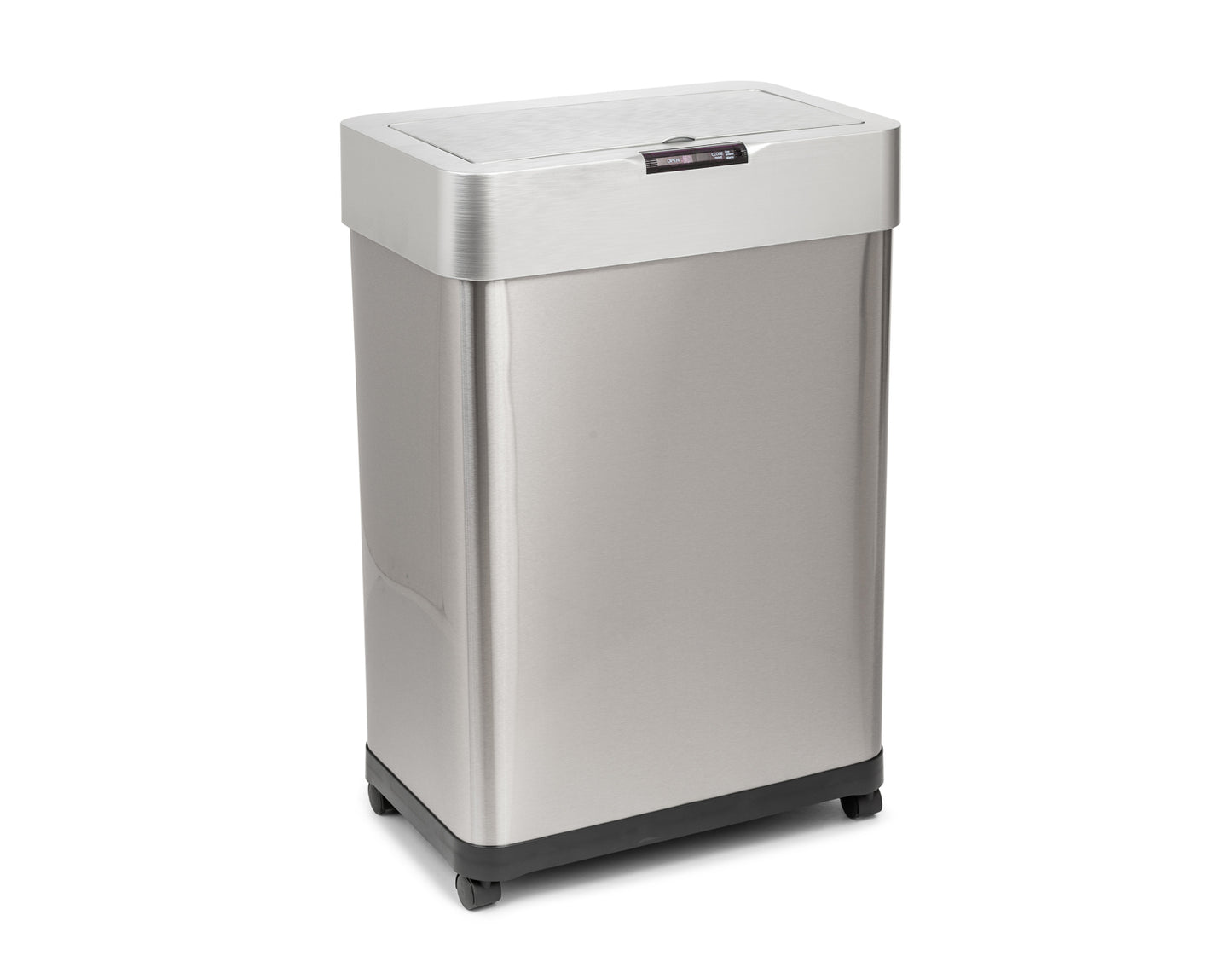 פח אשפה מעוצב עם חיישן 50 ליטר צבע כסוף