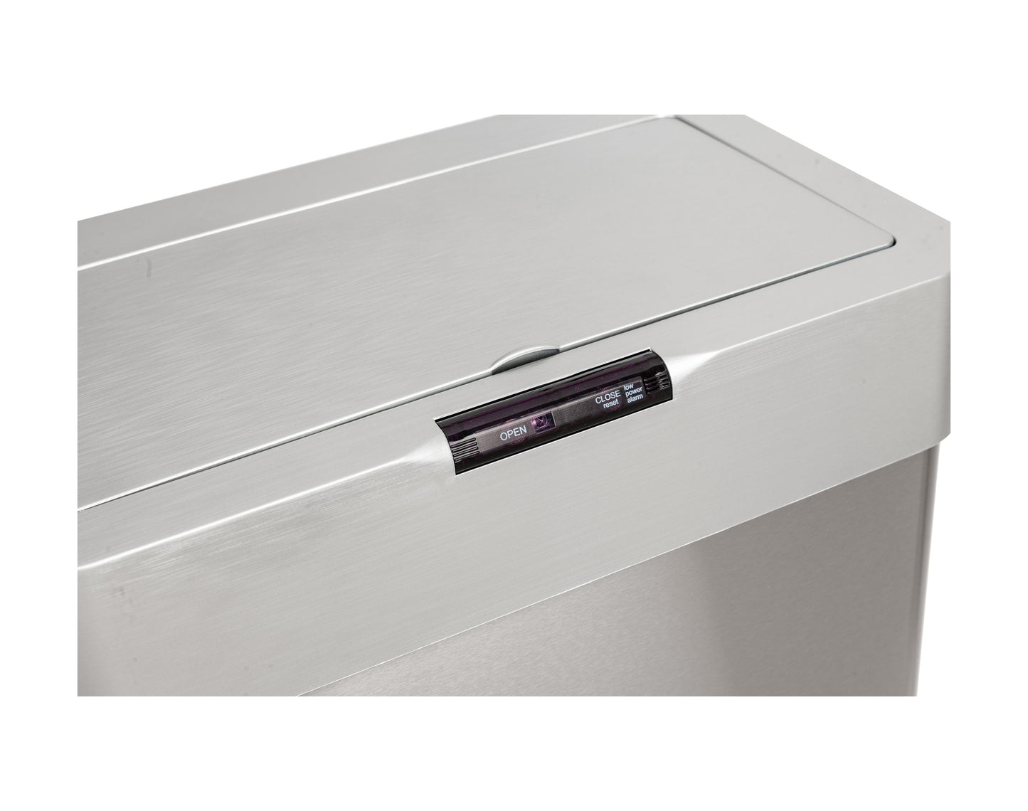 פח אשפה מעוצב עם חיישן 50 ליטר צבע כסוף