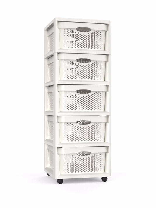 מגירון פלסטיק 5 קומות FIXER בז