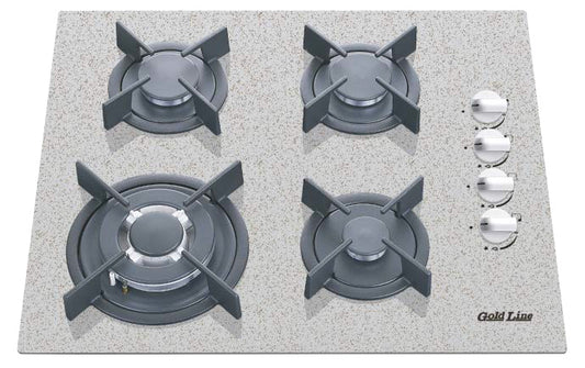 כיריים גז  בנוי 4 להבות 60 סמ זכוכית חול ים ATL-4530