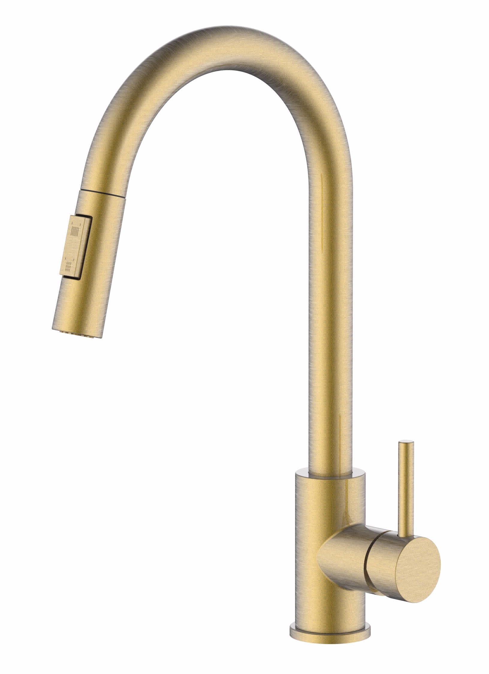 ברז נשלף למטבח מנירוסטה - זהב מט