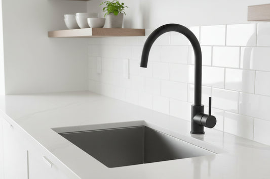 ברז ברבור מנירוסטה - שחור מט