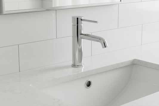 ברז פרח נמוך מנירוסטה - כרום