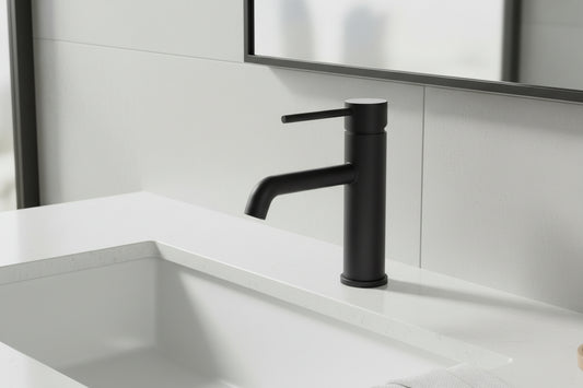 ברז פרח נמוך מנירוסטה - שחור מט