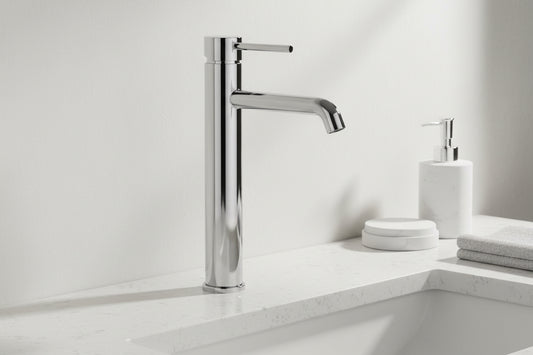 ברז פרח גבוה מנירוסטה - כרום