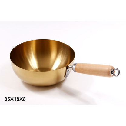 קלחת הגשה נירוסטה קוטר 18 ס״מ זהב DreamChef