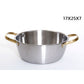 סיר הגשה נירוסטה ידיות זהב 17 ס״מ DreamChef