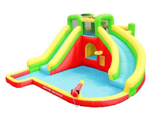 מתקן קפיצה מתנפח עם 2 מגלשות דגם ED73018