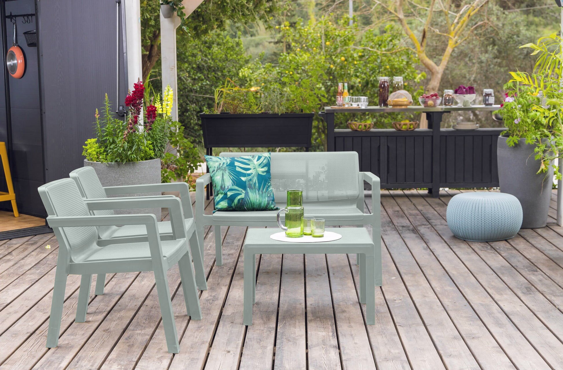 מערכת ישיבה אמילי פלסטיק ירוק