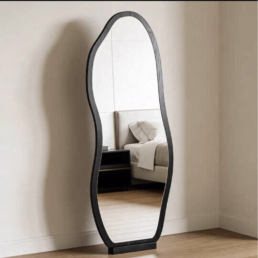 מראת רגל אמורפית שחור 160*52