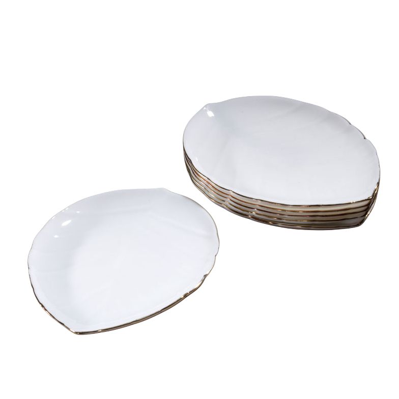 צלחת 19 ס״מ עם פס זהב OPAL