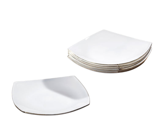 צלחת 19X19 ס״מ עם פס זהב OPAL