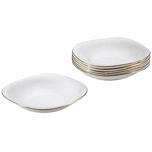 צלחת 20X20 ס״מ עם פס כסף OPAL