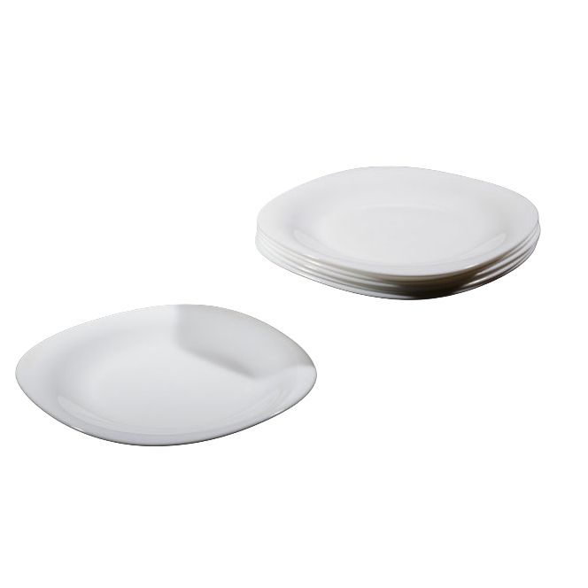 צלחת מנה ראשונה Opal זכוכית מחוסמת 22 ס״מ בצבע לבן