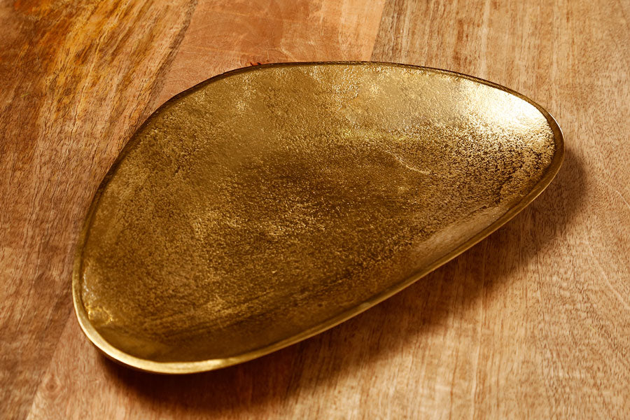 צלחת הגשה 28X19 ס״מ BrassGold