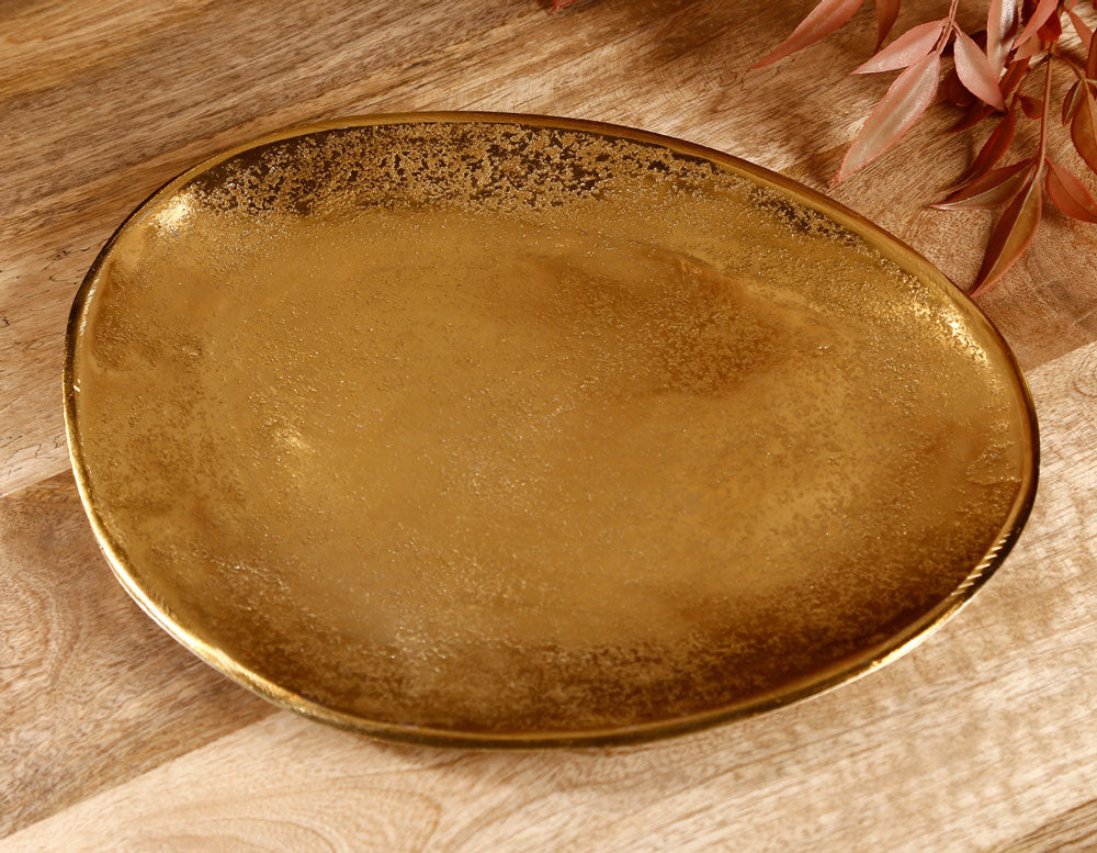צלחת הגשה 29X25 ס״מ BrassGold