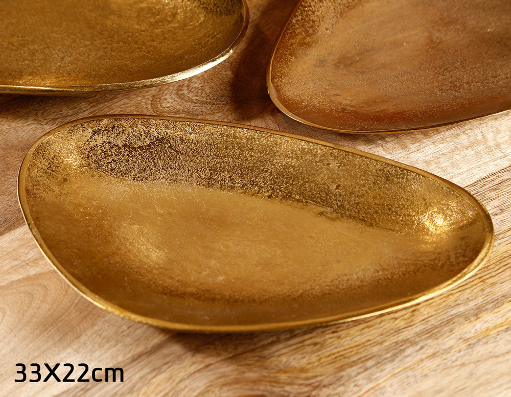 צלחת הגשה 33X22 ס״מ BrassGold