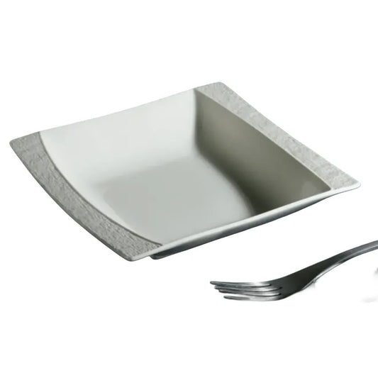 צלחת מנה עמוקה פורצלן 21X20 ס״מ