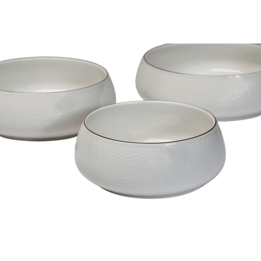 צלחת עמוקה  21X21 ס״מ SPECIAL WHITE/GOLD