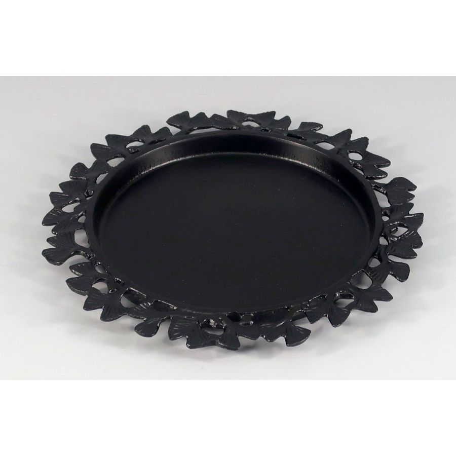צלחת עוגה  22 ס״מ בצבע שחור מט Brass Black Milan