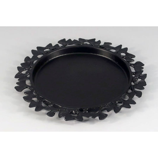 צלחת עוגה  22 ס״מ בצבע שחור מט Brass Black Milan