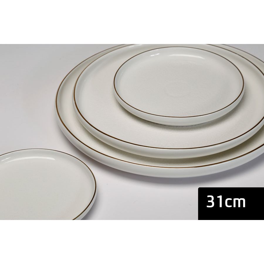צלחת לעוגה גדולה  31 ס״מ SPECIAL WHITE/GOLD