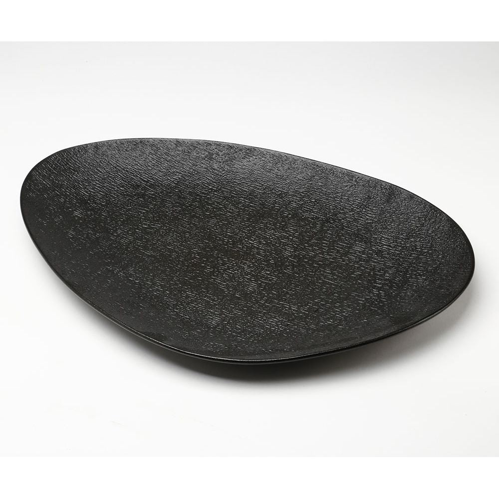 צלחת הגשה אובלית SimpelBlack פורצלן 39X26 ס״מ NewBornChina