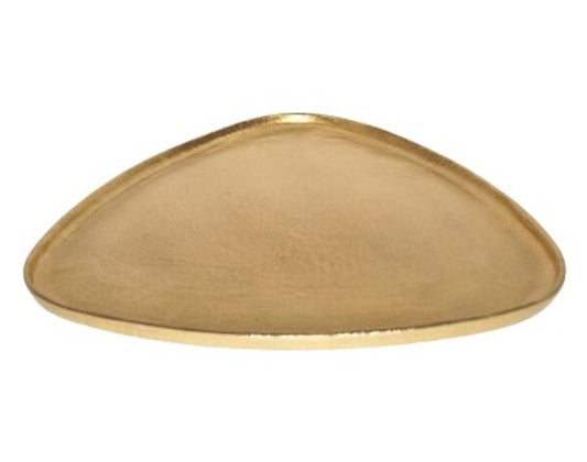 צלחת הגשה משולשת 41X41 ס״מ BRASS GOLD