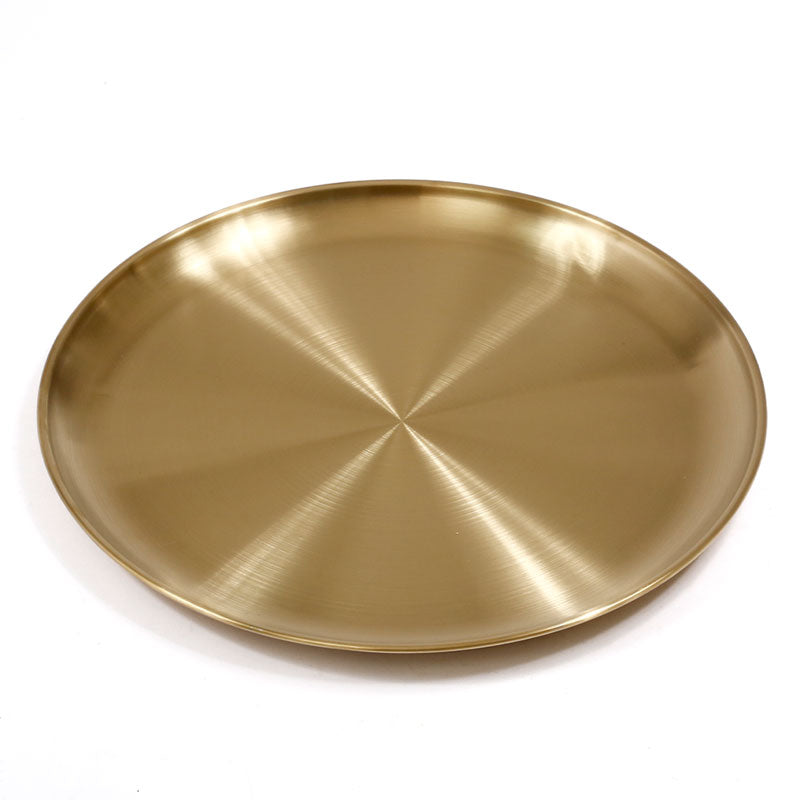 צלחת הגשה נירוסטה 30X30 ס״מ בצבע זהב DreamChef