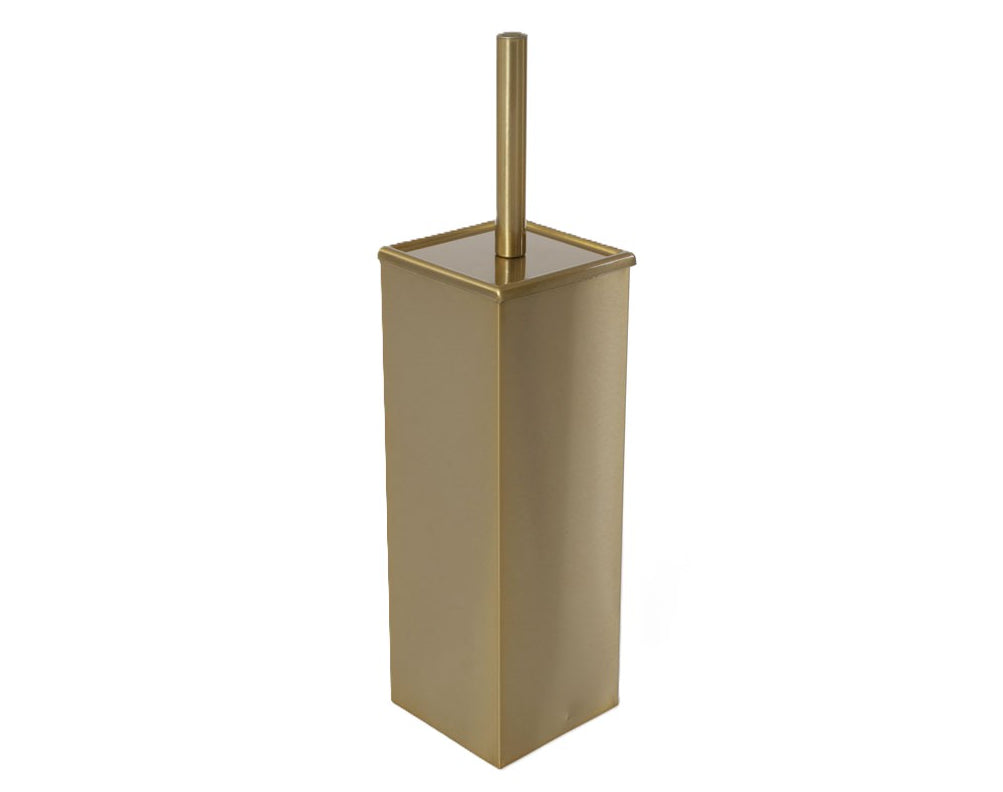 מברשת אסלה מרובעת זהב מוברש בעיצוב מודרני B_DECOR