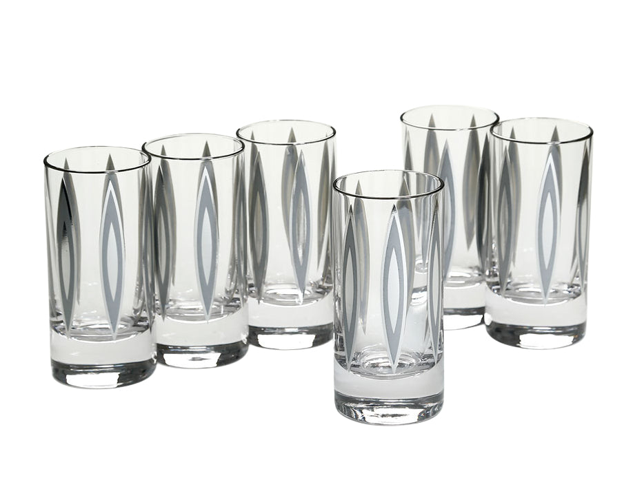 סט 6 כוסות שתייה 400 מ"ל זכוכית ANSER TITANIUM CRYSTALINE