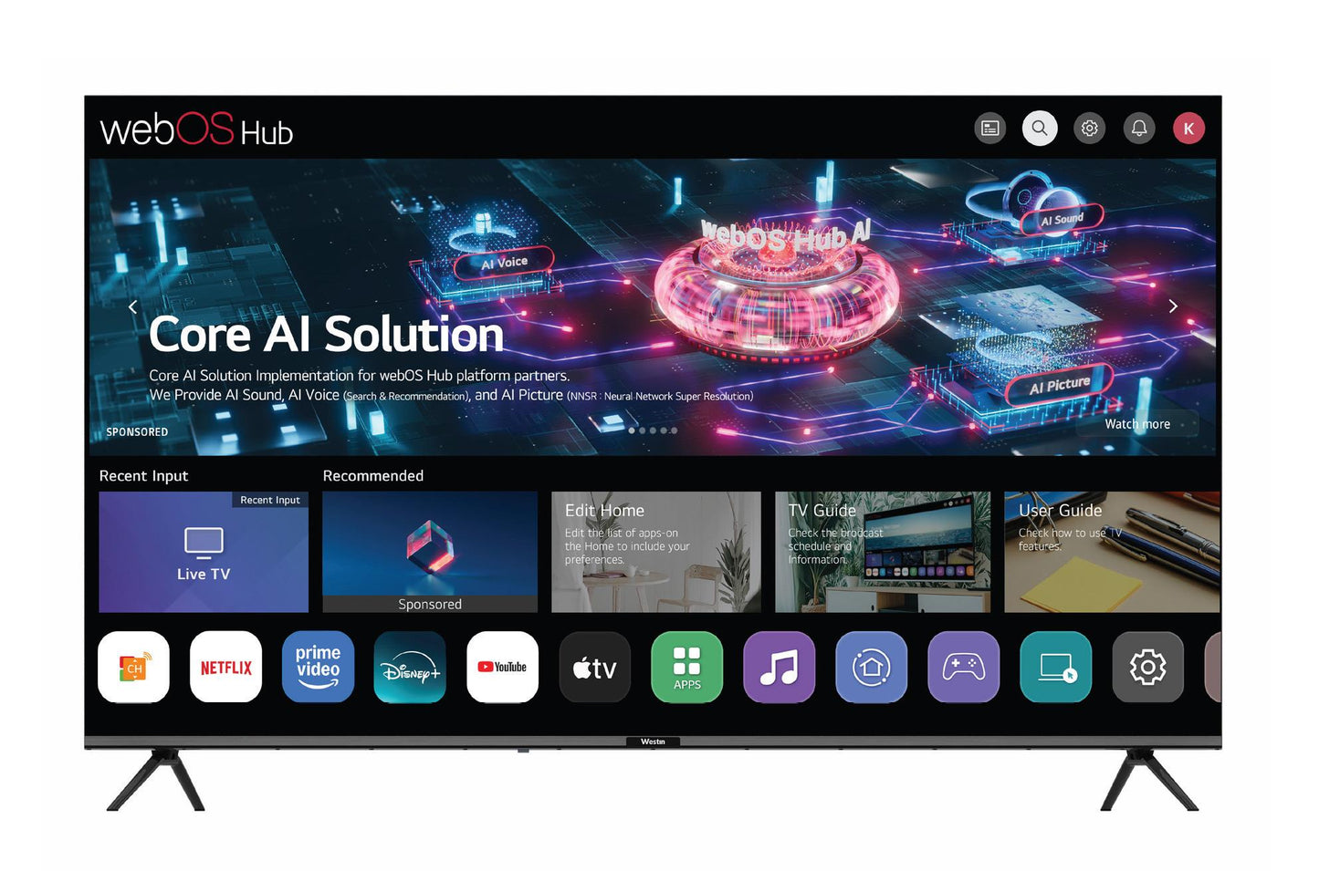 טלוויזיה 75 אינץ 4K smart WEBOS 75QWEB