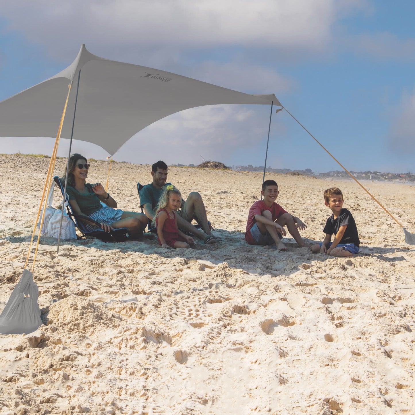 צליית חוף 165*250 סמ M אפור