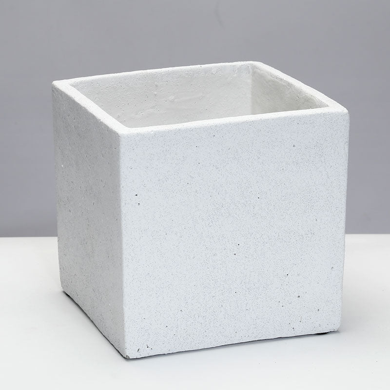 בית עציץ קוביה 17X17X17 TROPHY WHITE