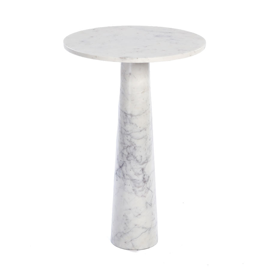 שולחן צד MarbleWhite 40X40X60