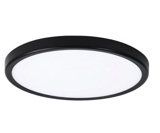 פאנל על הטיח שחור CLOCK 24W קוטר 30 ס"מ CCT