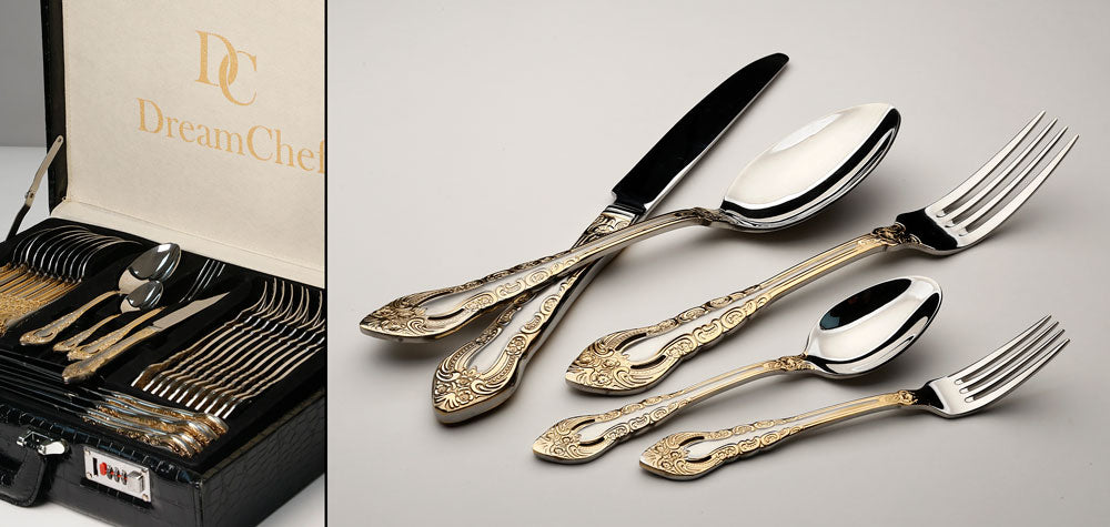 סט סכו"ם 72 חלקים 18/10 SATIN MATT INOX GOLD