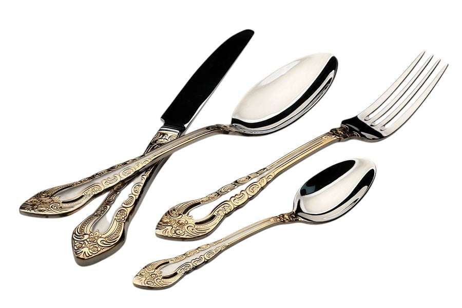 סט סכו"ם 24 חלקים 18/10 SATIN MATT INOX GOLD