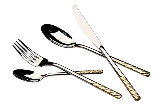 סט סכו"ם 24 חלקים נירוסטה דגם לוטוס 18/10inox304