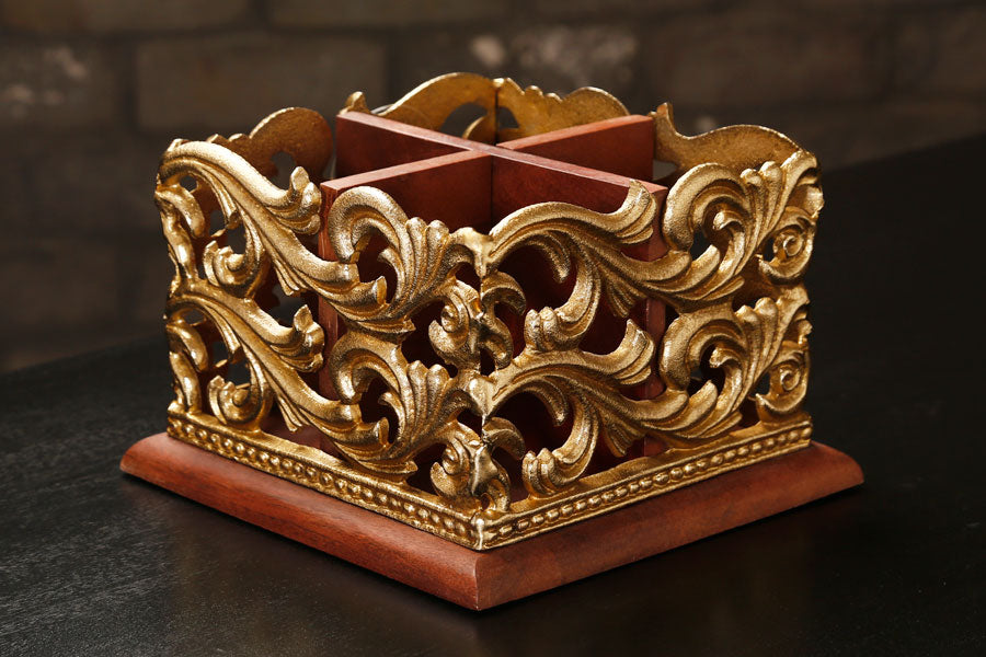 סכו"ם 21X21X14 BRASS GOLD