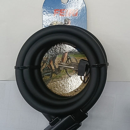 מנעול אופניים 120 סמ כולל 2 מפתחות