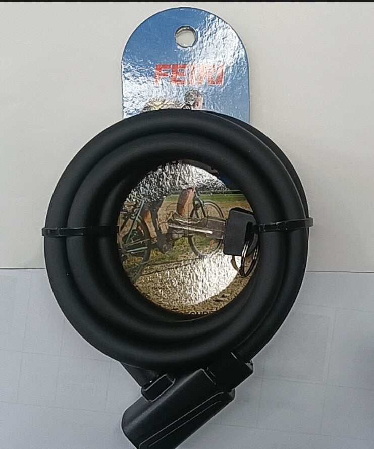 מנעול אופניים 120 סמ כולל 2 מפתחות