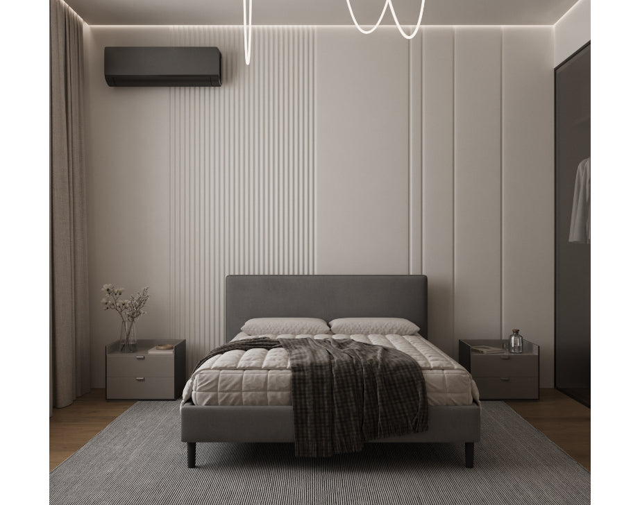 מיטה ברוחב וחצי דגם אלין - 120X190 צבע אפור