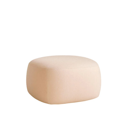 הדום 53X53X33 VELVET FABRIC CREAM