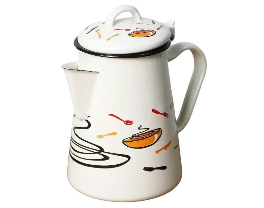 קומקום אמייל מעוצב 1700 מ"ל דגם Cups B-DECOR