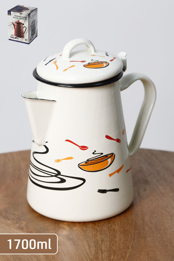 קומקום אמייל מעוצב 1700 מ"ל דגם Cups B-DECOR