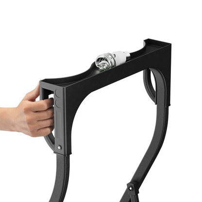דרגש בטיחות מתקפל 3 שלבים K77 BLACK EDITION עם מעקה בטיחות מוגבה וידיות אחיזה