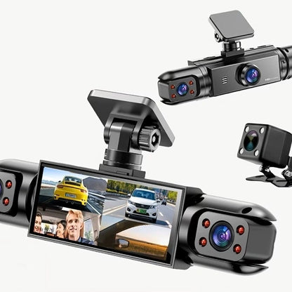 מצלמת דרך חכמה לרכב 360 מעלות עם 4 עדשות לכיסוי מלא כולל צילום בחניה והקלטה בתנועה
