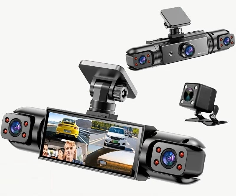 מצלמת דרך חכמה לרכב 360 מעלות עם 4 עדשות לכיסוי מלא כולל צילום בחניה והקלטה בתנועה