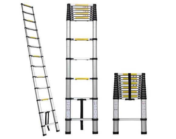 סולם אלומיניום טלסקופי בודד 4.4 מטרים – מותג TELESCOPIC